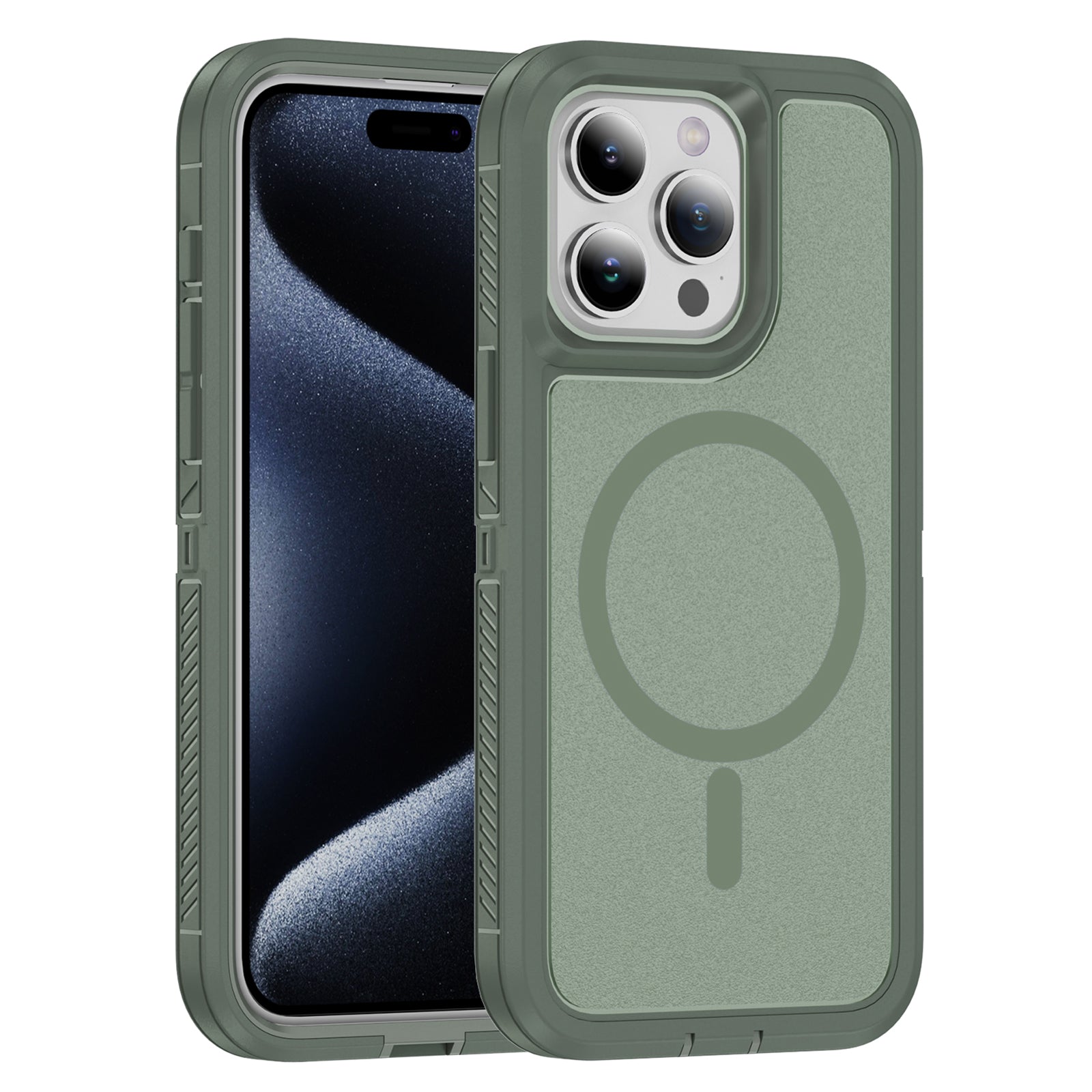 For iPhone 15 Pro Case Compatible with MagSafe Matte TPU+PC Bump Proof Phone Cover For iPhone 15 Pro Case Compatible with MagSafe Matte TPU+PC Bump Proof Phone Cover